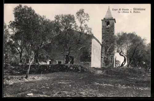 AK Sirmione /Lago di Garda, La Chiesa S. Pietro