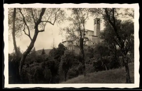 AK Gardone Riviera /Lago di Garda, Vista del castello tra gli alberi