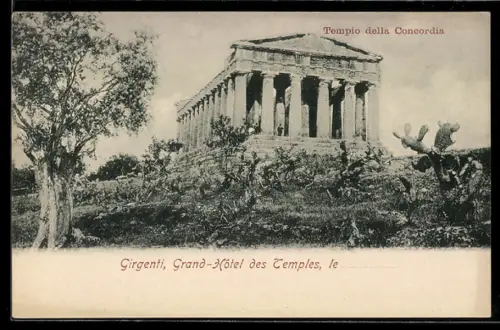 AK Girgenti, Tempio della Concordia e Grand-Hôtel des Temples