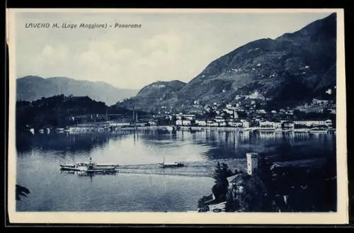 AK Laveno-Mombello, Panorama con nave sul lago