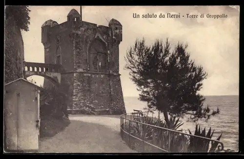 AK Nervi, Torre di Groppallo e vista mare