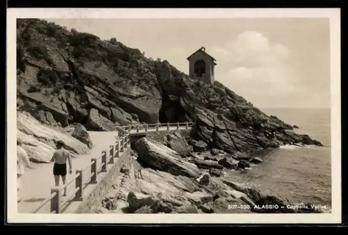 AK Alassio, Cappella Votiva sulla scogliera con passeggiata lungo il mare