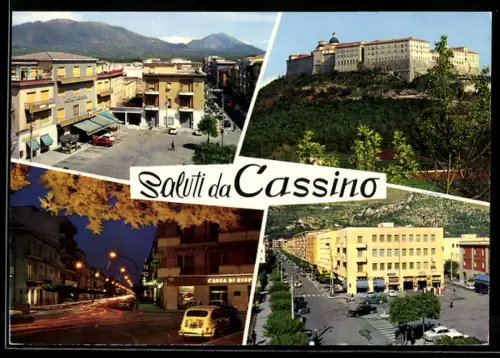 AK Cassino, Hotel Florida, Schloss, Strassenpartie