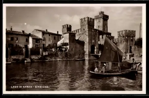 AK Sirmione, Lago di Garda, Teilansicht des Ortes