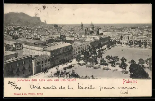 AK Palermo, Panorama della Città visto dall` Osservatorio