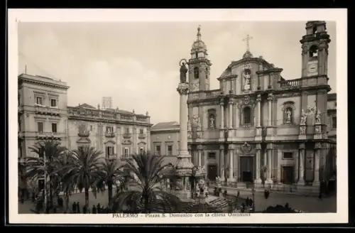 AK Palermo, Piazza S. Domenico con la chiesa Omonima