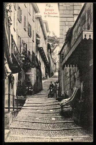 AK Bellagio, Via Serbelloni con passanti