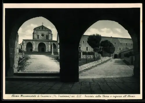 AK Veroli, Abbazia Monumentale di Casamari, Facciata della Chiesa e ingresso all`Abbazia