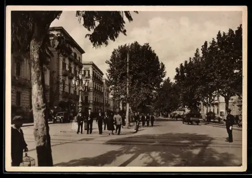 AK Palermo, Via della Libertà con passanti e alberi