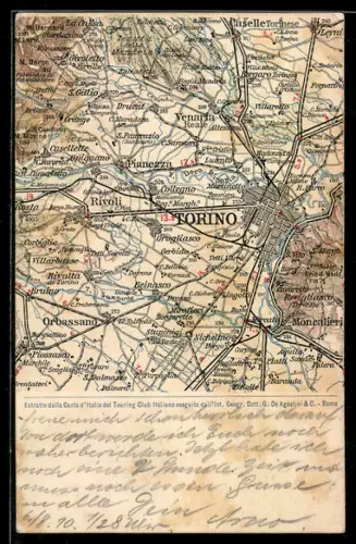 AK Torino, Estratto dalla Carta d`Italia del Touring Club Italiano