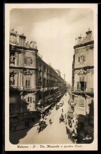 AK Palermo, Via Maqueda e Quattro Canti