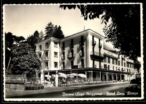 AK Baveno /Lago Maggiore, Hotel Beau-Rivage con giardino e terrazza alberata