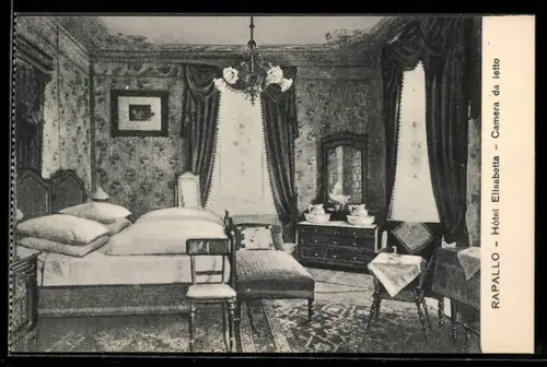 AK Rapallo, Hotel Elisabetta, Camera da letto