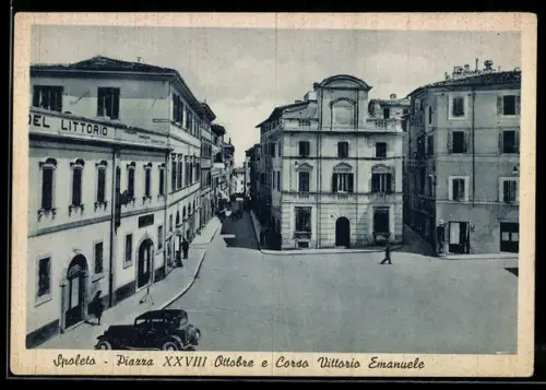 AK Spoleto, Piazza XXVIII Ottobre e Corso Vittorio Emanuele