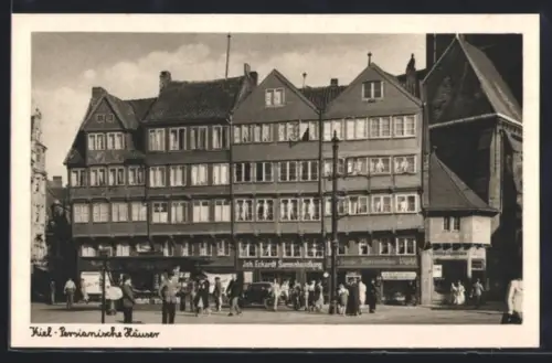 AK Kiel, Persianische Häuser, Samenhandlung Eckardt