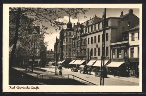 AK Kiel, Dänische Strasse, Geschäftshäuser, Strassenansicht, Anlage