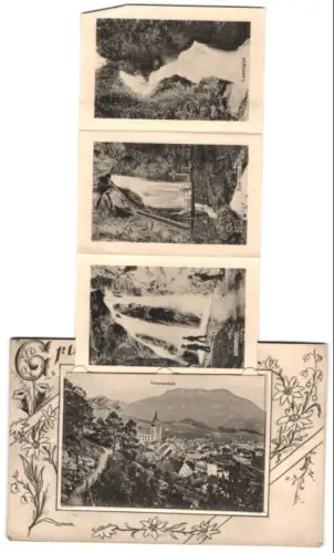 Leporello-AK Mariazell, Gnadenaltar, Hochaltar und Marienfall