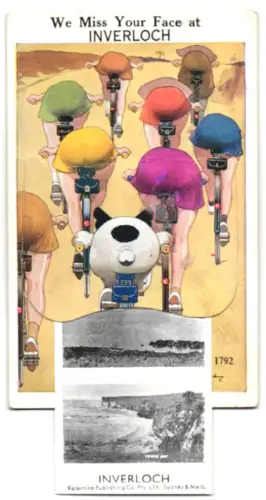 Leporello-Künstler-AK George Ernest Studdy: Inverloch, Eagle`s Nest Rock, The Inlet, and Esplanade Hotel