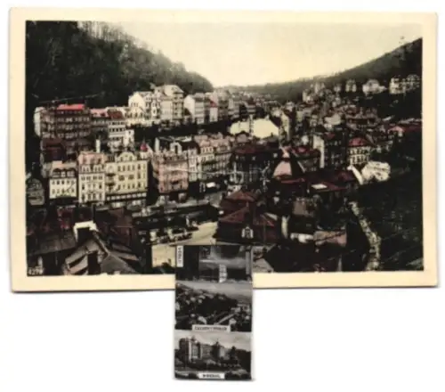 Leporello-AK Karlsbad, Jelenískok, Grand Hotel Pupp, Mlysnká Kolonáda