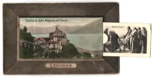 Leporello-AK Locarno, Piazza Grande, Viale delle Palme, Castello dei Visconti, Quadro Ciseri, Rivapiano