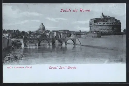 AK Roma, Castel Sant`Angelo e Ponte Sant`Angelo sul Tevere