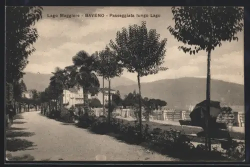 AK Baveno /Lago Maggiore, Passeggiata lungo Lago
