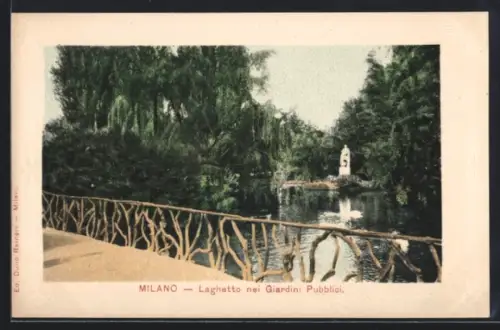 AK Milano, Laghetto nei Giardini Pubblici