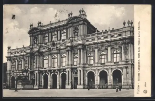 AK Torino, Palazzo Carignano, visto dalla Piazza Carlo Alberto