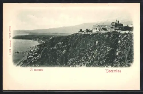 AK Taormina, Il convento sul promontorio con vista panoramica sul mare