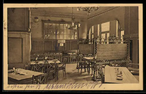 AK Kiel, Innenraum einer Filiale vom Königlichen Hofbräuhaus in der Holtenauerstrasse 4