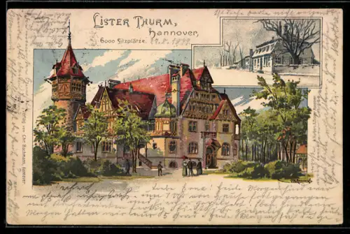 Künstler-AK Otto Hammel: Hannover, Lister Turm, 6000 Sitzplätze