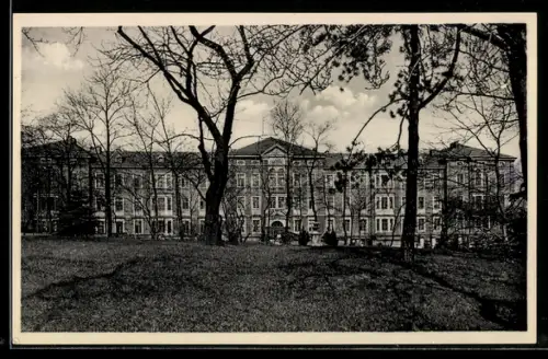 AK Dresden-Neustadt, Krankenhaus der Diakonissenanstalt in der Aussenansicht mit Gartenanlage
