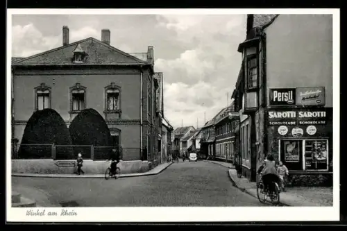 AK Winkel am Rhein, Strassenpartie