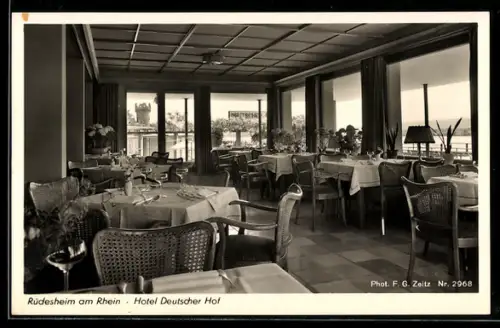 AK Rüdesheim am Rhein, Hotel Deutscher Hof von Peter Kreis