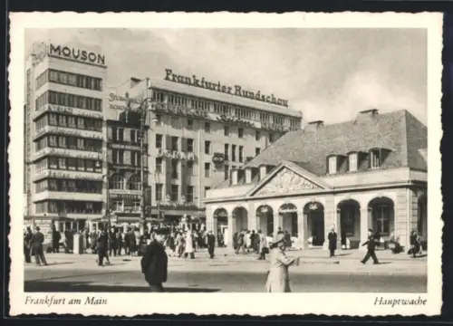 AK Frankfurt am Main, Hauptwache, Mouson-Haus, Frankfurter Rundschau