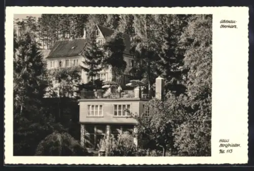 AK Altenau /Oberharz, Haus Bergfrieden im Wald