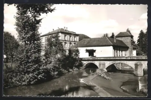 AK Bammental a. d. Elsenz, Blick zur Friedensbrücke
