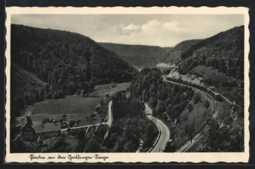 AK Geislinger Steige, Ansicht aus der Vogelschau