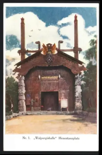 AK Herne, Walpurgishalle auf dem Hexentanzplatz