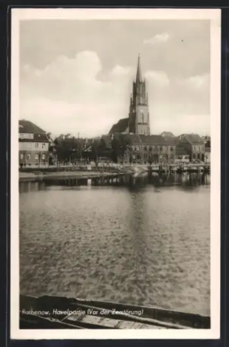 AK Rathenow, Kahnpartie an der Kirche