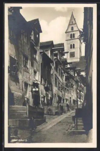 AK Meersburg, Gasse mit alten Häusern