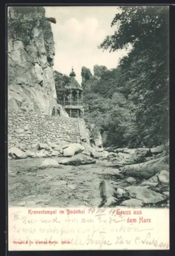 AK Thale i. Harz, Kronentempel im Bodetal