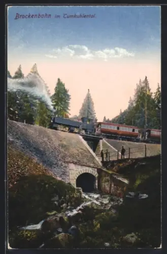 AK Brockenbahn mit Tumkuhlental
