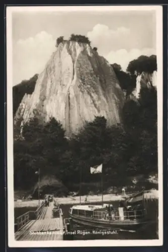 AK Stubbenkammer /Rügen, Uferpartie mit Königsstuhl