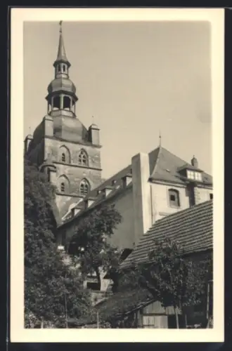 Foto-AK Tholey, Blick zum Kirchturm