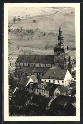 Foto-AK Tholey, Kirche aus der Vogelschau