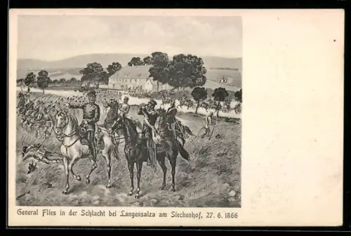 AK General Flies in der Schlacht bei Langensalza 1866