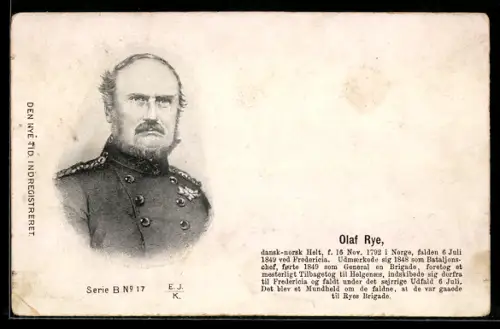 AK Olaf Rye in Uniform, Revolution 1848
