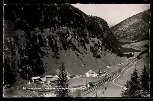 AK Österreichisch-Italienische Brennergrenz