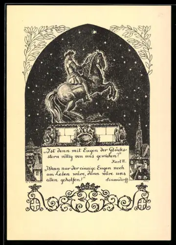 Künstler-AK Denkmal für Prinz Eugen von Österreich